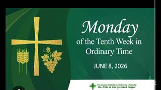 Emonews Daily Devotion with Father Brancker John for Monday June 8, 2026 Tenth Week in Ordinary Time