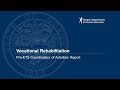 VR Pre-ETS Coordination of Activities Report