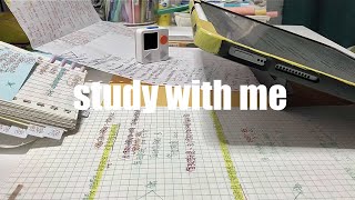 STUDY WITH ME 2hrs | Background noise,no music,no break | ASMR | real time｜motivation