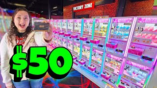 Only Spending $50 on the Mini Claw Machines Challenge!