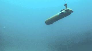 Sparus AUV, underwater robot diving, hovering and surfacing