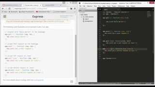 node.js express - basic REST routing get, post, put, delete requests