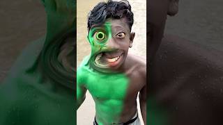 Hulk Boy scary transformation with funny Tenge Tenge #shorts