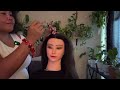 asmr perfectionist curly hairstyle hairstyling hair fixing finishing touches with whispering