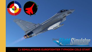 CJ Simulations Eurofighter Typhoon Cold Start | MSFS | FS2020 | Microsoft Flight Simulator