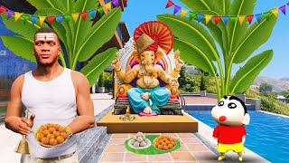 Shinchan and Franklin Celebrate Vinayagar Chaturthi in Gta 5