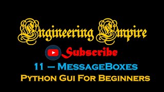 11- MessageBox - Python-GUI-Tkinter for Beginners