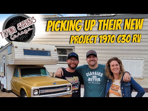 FLYING SPARKS GARAGE | C30 RV Project Pickup | Behind The Scenes| Happy ...