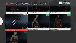 Assassin's Creed Rogue Remastered - Ubisoft Club Rewards: Free Packs, Outfits \u0026 Weapons (2018)