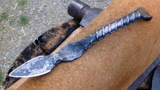 How to Forge an Oyster Shucking Knife With Bottle Opener From Rebar