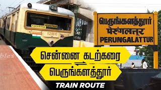 Perungalathur To Chennai Beach Station Train Route🚉| Train Travel Guide | Train journey \\Train Route