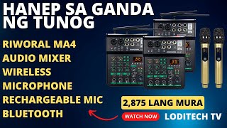 GANDA NG TUNOG 2IN1 RIWORAL AUDIO MIXER WIRELESS MICROPHONE