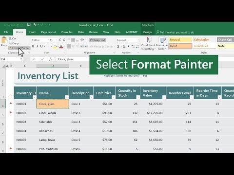 How to Copy Cell Formatting in Microsoft Excel