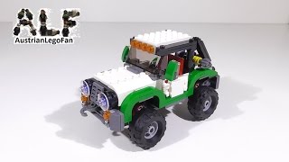 Lego Creator 31037 Adventure Vehicles Model 1of3 Offroader - Lego Speed Build Review