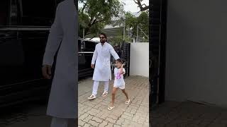 Allu Arjun with allu arha for independence day yesterday at Geetha arts