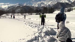 2015年クロスカントリースキー長野県大会週間高校リレー 白馬男子1走　源帥、芙雪　3周目後半