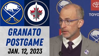 Don Granato Postgame Interview vs Winnipeg Jets (1/12/2023)