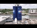 New zipline in Buffalo: Sailing between Labatt Blue silos at Riverworks