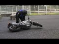 第４２８回　へなちょこライダー走行会１１　もぐさん　８の字練習　転倒！