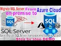 Azure Migrate SQL Server from onpremise to Azure Cloud DEMO Step by step