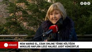 Nem marad el, csak online térbe költözik mikulás napján lesz Halász Judit koncertje