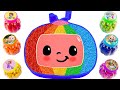 Mixing All My Slime l How To Make Cute Rainbow Cocomelon Bathtub With Glitter Slime | By Yo Yo