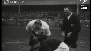 England defeats Hungary in football match at Highbury (1936)