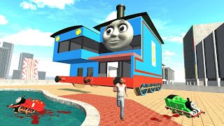 Franklin House Become Horror Thomas Train in Indian Bike Driving 3D 🤪 Part 2 @Yteam