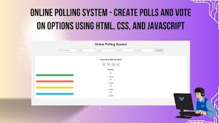 Online Polling System with HTML, CSS, and JavaScript | Step-by-Step Guide 📊🗳️