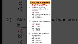 SSC CGL - History (Magadha Empire) MCQ - Part 1