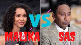 STEPHEN A. SMITH VS MALIKA ANDREWS ON FIRST TAKE GOT REAL!!!  \ SLAVERY IS A CHOICE