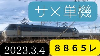 サメ単機の8865レ EF66-121 20230304