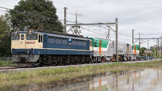 【原色牽引•甲種輸送】 EF65-2086+マルタイ+コキ 吹上～行田通過