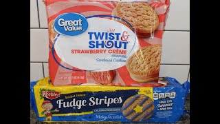 Great Value (Walmart) Twist \u0026 Shout Strawberry Crème and Keebler Fudge Stripes Celebration Cake