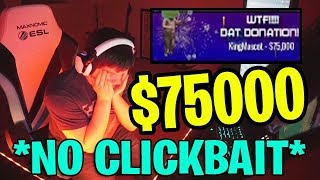 EXOTIC CHAOTIC REACTS TO $ 75000 DONATION !! (100% REAL!!) | Fortnite Streamer WORLD RECORD