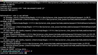 Server Side JavaScript - CRUD + Auth : mysql 3 (Auth config)