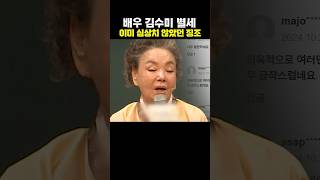 배우 김수미 별세.. 이미 심상치 않았다