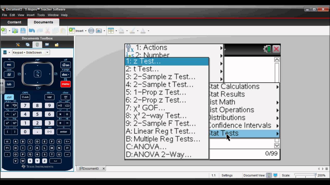 How To Use The TI Nspire To Run A 1 Sample T Test - YouTube