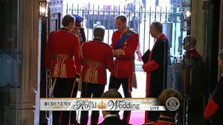 Princes William and Harry arrive at Westminster Abbey