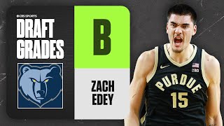 Zach Edey Selected No. 9 Overall By Memphis Grizzlies I 2024 NBA Draft Grades I CBS Sports