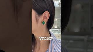 Top 4 large and trending vintage modern big Dark green natural Emerald stud earrings for 2025