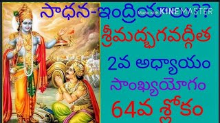 భగవద్గీత (bhagavadgita)2వ అధ్యాయం 64వ శ్లోకం 64వ రోజు