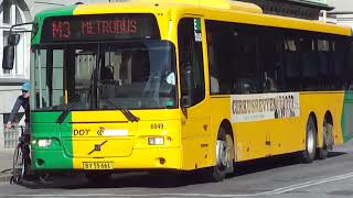 2008 Volvo B12BLE Nobina 6049 turns a corner on Metro replacement work