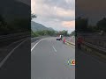 中国自動車道 下り線 トラック横転！