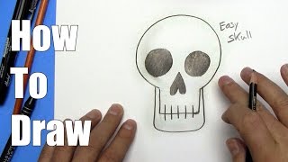 How To Draw an Easy Skull - Step By Step
