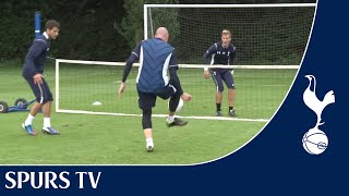 Tottenham's Brad Friedel and Carlo Cudicini playing Football Tennis | Training With Spurs