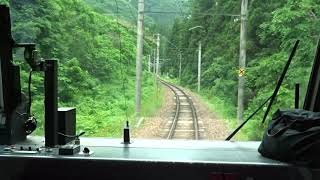 快速リゾートビューふるさと前面車窓（大糸線の神城駅手前）