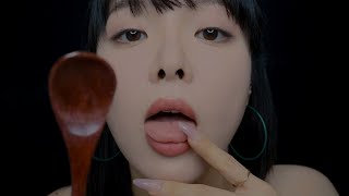 ASMR 미니 나무 숟가락으로 산 채로 먹어줄게요👄 이팅유 입소리 (노토킹)