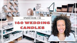 STUDIO VLOG #33 | I'M BACK ! | Making 160 Wedding Candles for my brother! | Candle Maker Day In Life