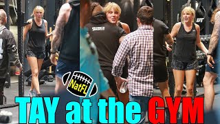 OMG! Taylor Swift shows off her Long Legs at the GYM in West Hollywood on Friday morning